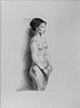 Raphael Soyer Nude Woman Black & White