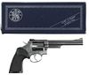 Smith & Wesson model 66-1 six-shot revolver, .357 magnum, stainless steel with hard rubber grips,