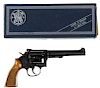 Smith & Wesson model 17-4 six-shot revolver, .22 caliber, blued, in original  box, 6'' round barrel