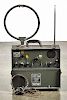 WW II U. S. Navy model DAG-1 portable radio direction finder, 27'' h., 15 1/2'' w.