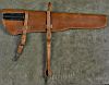 Two WW II leather M1 Garand rifle scabbard, stamped U.S.S. Froehlich & Co. 1943, 23'' l. and 30 1
