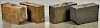 Four WW I US Army wooden ammo boxes, 8'' h.