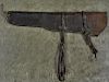 WW I leather rifle scabbard, converted to fit a M1 Garand rifle, 30'' l.