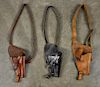 Three US marked shoulder holsters, one inscribed Boyt, one Hunter Corp, and one marked Enger-
