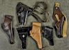 Five US marked holsters