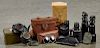 Group of military optical items, to include a pair of Wollensak M5, 6 x 30 binoculars with case, a