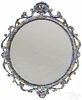 Italian painted pottery mirror, by Biagioli, 23'' h.