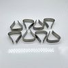 8pc Gense Stainless Steel Open Triangle Napkin Rings