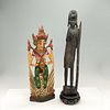 2pc Indonesian and African Wood Sculptures