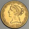 1882 Gold $5 Liberty Head AU58