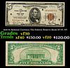 1929 $5 National Currency The Federal Reserve Bank Of NY, NY Grades vf++