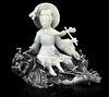 Chinese Jadeite Carved Guanyin Figure,Qing Dynasty