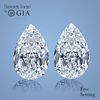 4.02 carat diamond pair, Pear cut Diamonds GIA Graded 1) 2.01 ct, Color G, VS1 2) 2.01 ct, Color G, VS2. Appraised Value: $135,500 