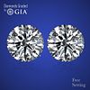 6.10 carat diamond pair, Round cut Diamonds GIA Graded 1) 3.03 ct, Color H, VVS1 2) 3.07 ct, Color I, VVS1. Appraised Value: $346,200 