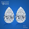 4.02 carat diamond pair, Pear cut Diamonds GIA Graded 1) 2.01 ct, Color D, VS1 2) 2.01 ct, Color E, VS1. Appraised Value: $167,300 