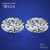 6.14 carat diamond pair, Oval cut Diamonds GIA Graded 1) 3.02 ct, Color D, VVS2 2) 3.12 ct, Color E, VVS2. Appraised Value: $490,800 