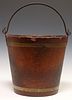 FRENCH LACQUERED PAPIER-MACHE & IRON BUCKET PAIL