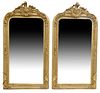 (2) LOUIS XV STYLE GILT COMPOSITE ROCAILLE MIRRORS