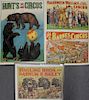 Lot of 4 Vintage Circus Posters.