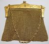 GOLD. Antique Russian Gold Mesh Purse with