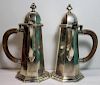 STERLING. Pair of Early 20th C English Silver Tea