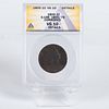 1800 80 OVER 79 OVERSTRIKE LARGE 1C COIN ANACS GRADED VG10