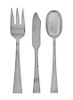 * An American Silver Flatware Set, Allan Adler, Studio City, CA, Mid 20th Century, Starlit pattern, comprising 4 dinner forks 4