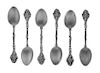 A Set of Six American Silver Teaspoons, Gorham Mfg. Co., Providence, RI, 20th Century, Early 20th Century, Versailles pattern, w