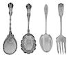 A Group of American Silver Flatware Servers, Various Makers, 20th Century, comprising 1 cold meat fork, Towle Silversmiths, Newb