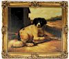 LARGE M. Morgan O/C Painting of a Recumbent Dog
