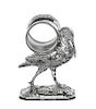 An American Silver-Plate Figural Napkin Ring with a Crane, Simpson, Hall & Miller Co., Wallingford, CT, Late 19th Century, the r