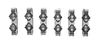 * A Set of Six Danish Silver Napkin Rings, Georg Jensen, Copenhagen, 1945-77, Acorn pattern