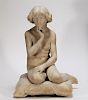 18C. Italian Baroque Female Nude Marble Sculpture
