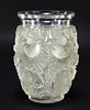 C.1939 R Lalique Bagatelle Crystal Glass Bird Vase