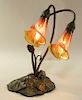 Lundberg Studios American Deluxe Bronze Lily Lamp