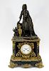 French Bronze Ormolu Mantel Clock of Cleopatra