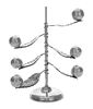 * A Mexican Silver Figural Caster Set, Mid 20th Century, the domed base rising to a central stem supporting three detachable pep