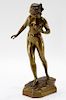 Swedish Sgd. AO Bronze Sculpture of a Female Nude
