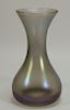 Czechoslovakian Iridescent Silver Art Glass Vase