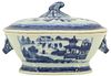 Chinese Canton Blue/White Porcelain Sauce Tureen