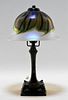 Lundberg Studios Magnolia Art Glass Boudoir Lamp