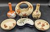 Collection (6) Porcelain Japanese Satsuma Articles