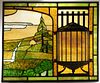 FINE Arts & Crafts Stained Glass Landscape Window