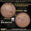 ***Auction Highlight*** 1794 Head of 1793 S-20s R-4 Flowing Hair large cent 1c Graded f12 By SEGS (fc)