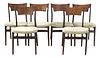 (6) DANISH MID-CENTURY MODERN UPHOLSTERED ROSEWOOD DINING CHAIRS