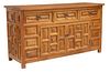 BAROQUE STYLE PANELED SIDEBOARD, MEXICO