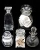 ANTIQUE CRYSTAL & CUT GLASS APOTHECARY JARS