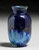 Fulper Pottery Dark Cobalt Blue Vase c1910