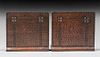 Roycroft Hammered Copper Square Flower Bookends c1915