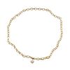 Judith Ripka 18k Gold Diamond Heart Charm Necklace
